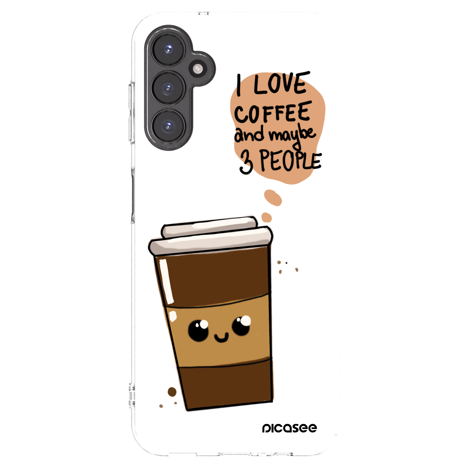 Picasee Samsung Galaxy A14 5G A146P Hülle - Transparentes Silikon - Cute coffee