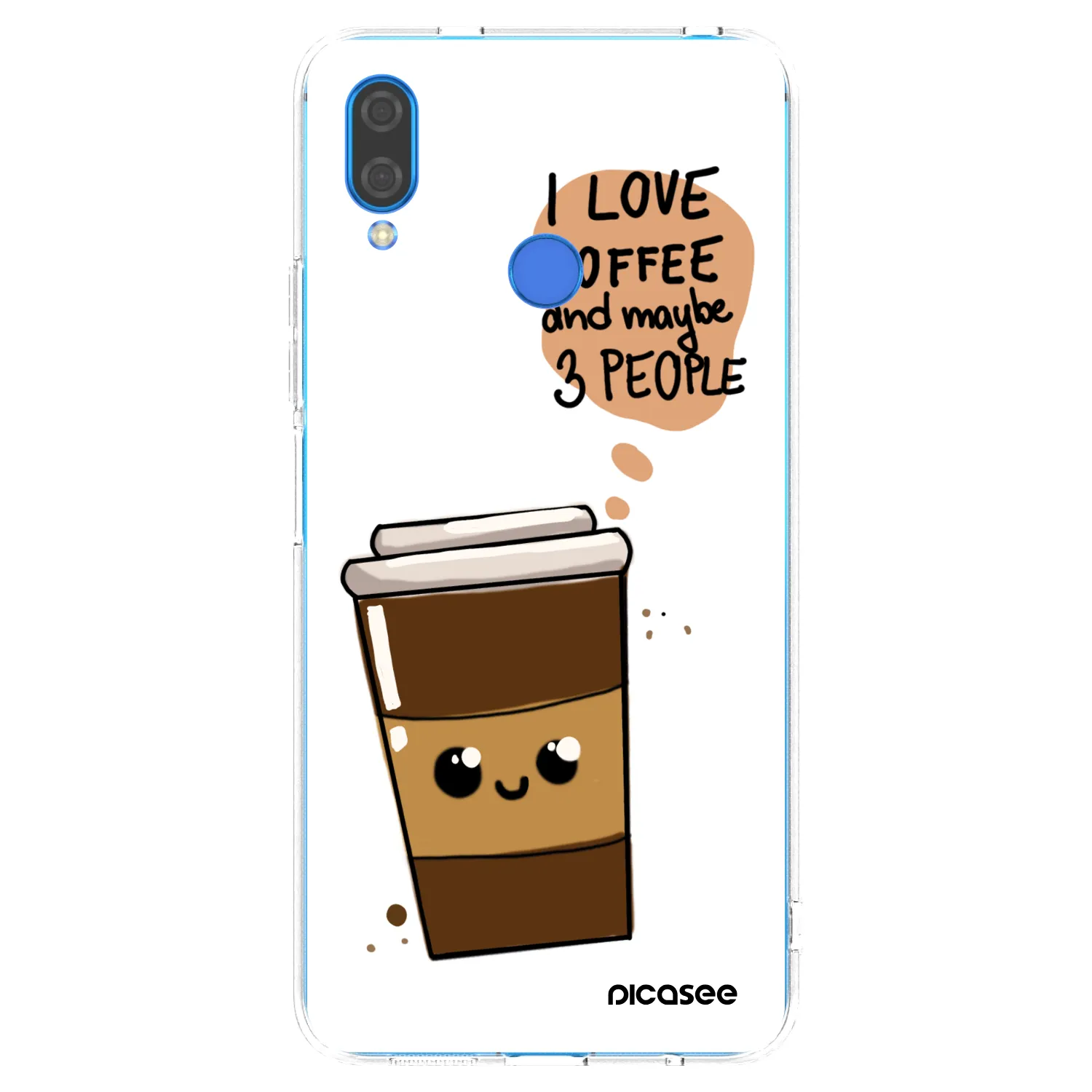 Picasee Huawei Nova 3 Hülle - Transparentes Silikon - Cute coffee