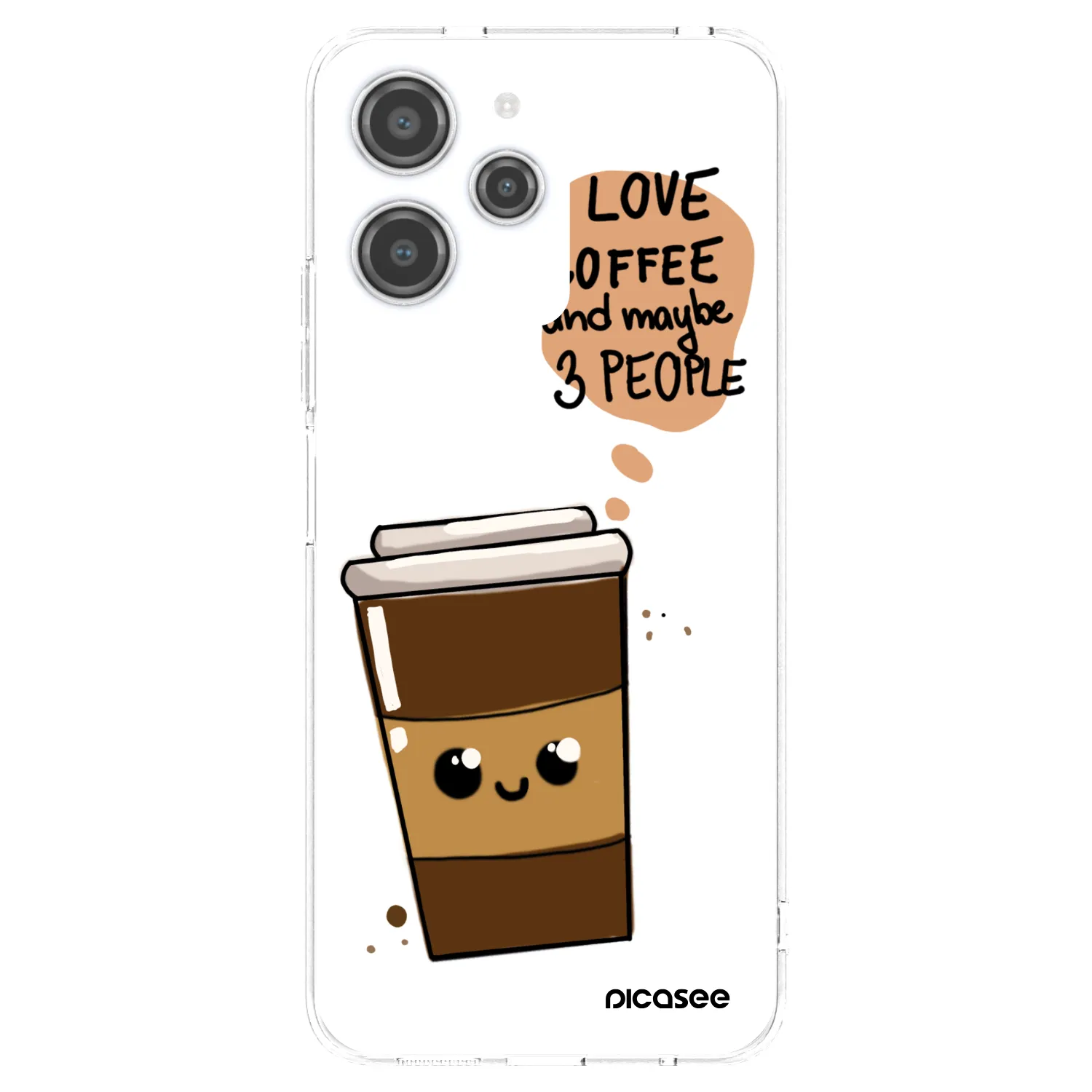 Picasee Xiaomi Redmi 12 4G Hülle - Transparentes Silikon - Cute coffee
