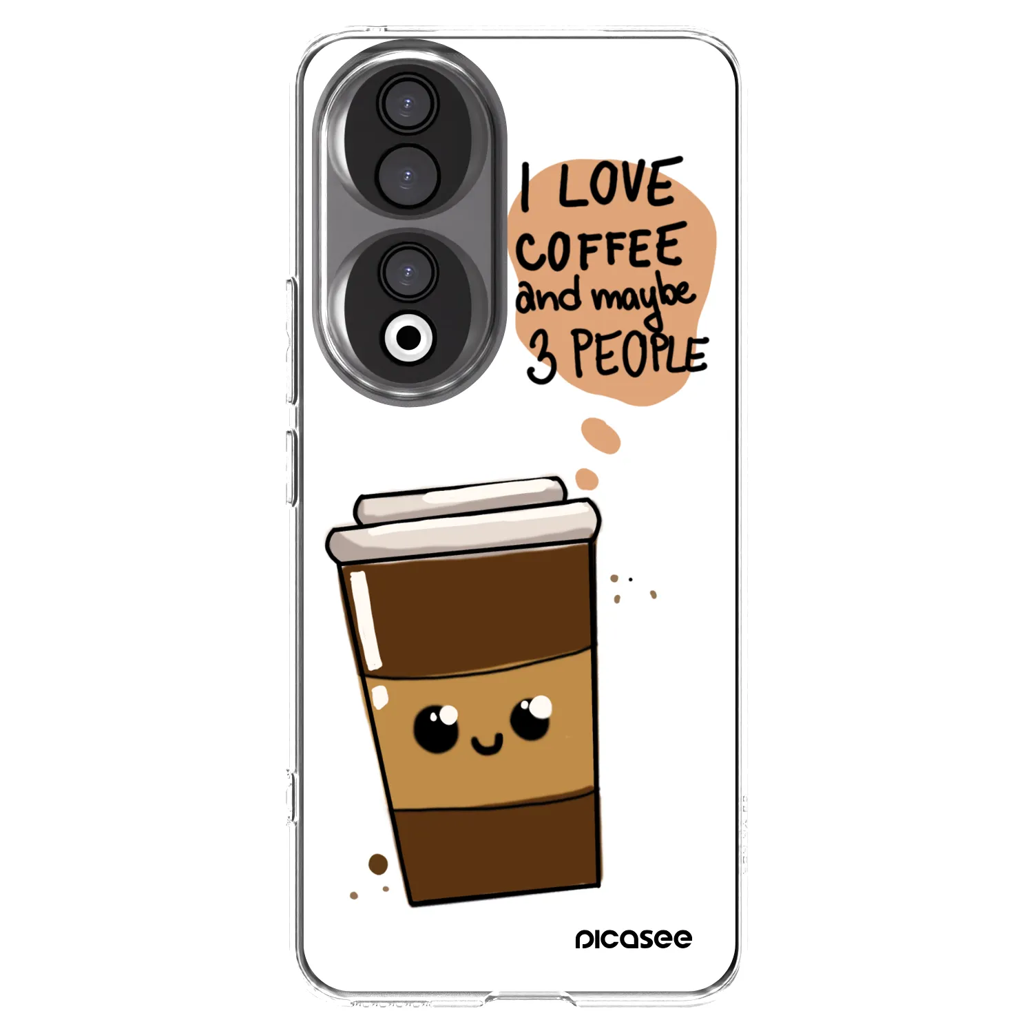 Picasee Honor 90 5G Hülle - Transparentes Silikon - Cute coffee