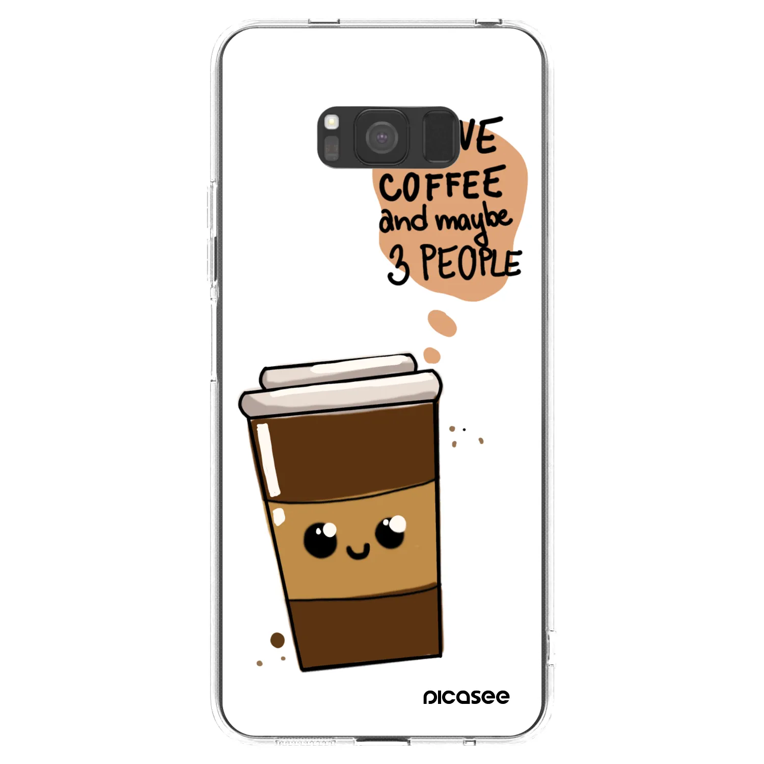 Picasee Samsung Galaxy S8 G950F Hülle - Transparentes Silikon - Cute coffee