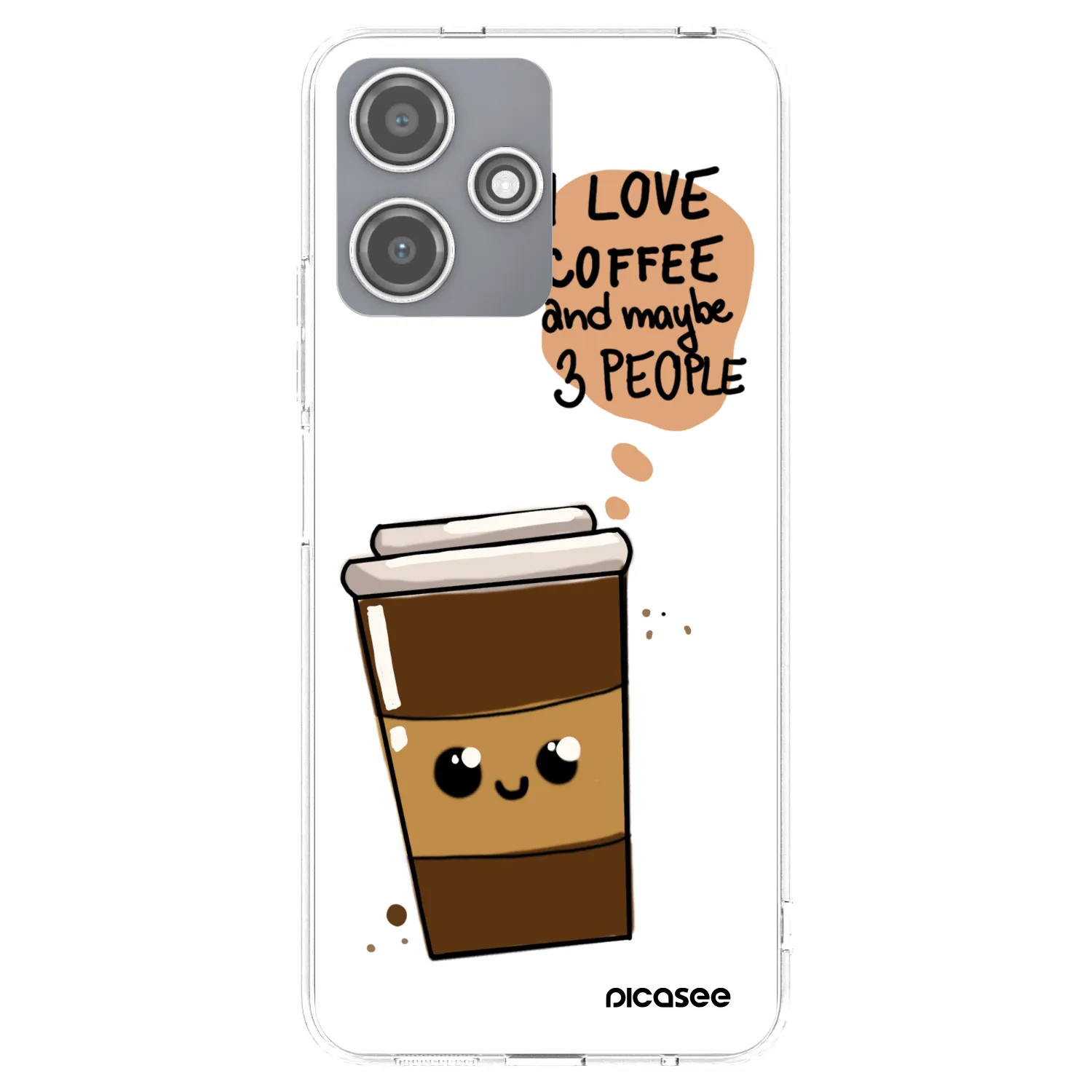 Picasee Xiaomi Redmi 12 5G Hülle - Transparentes Silikon - Cute coffee