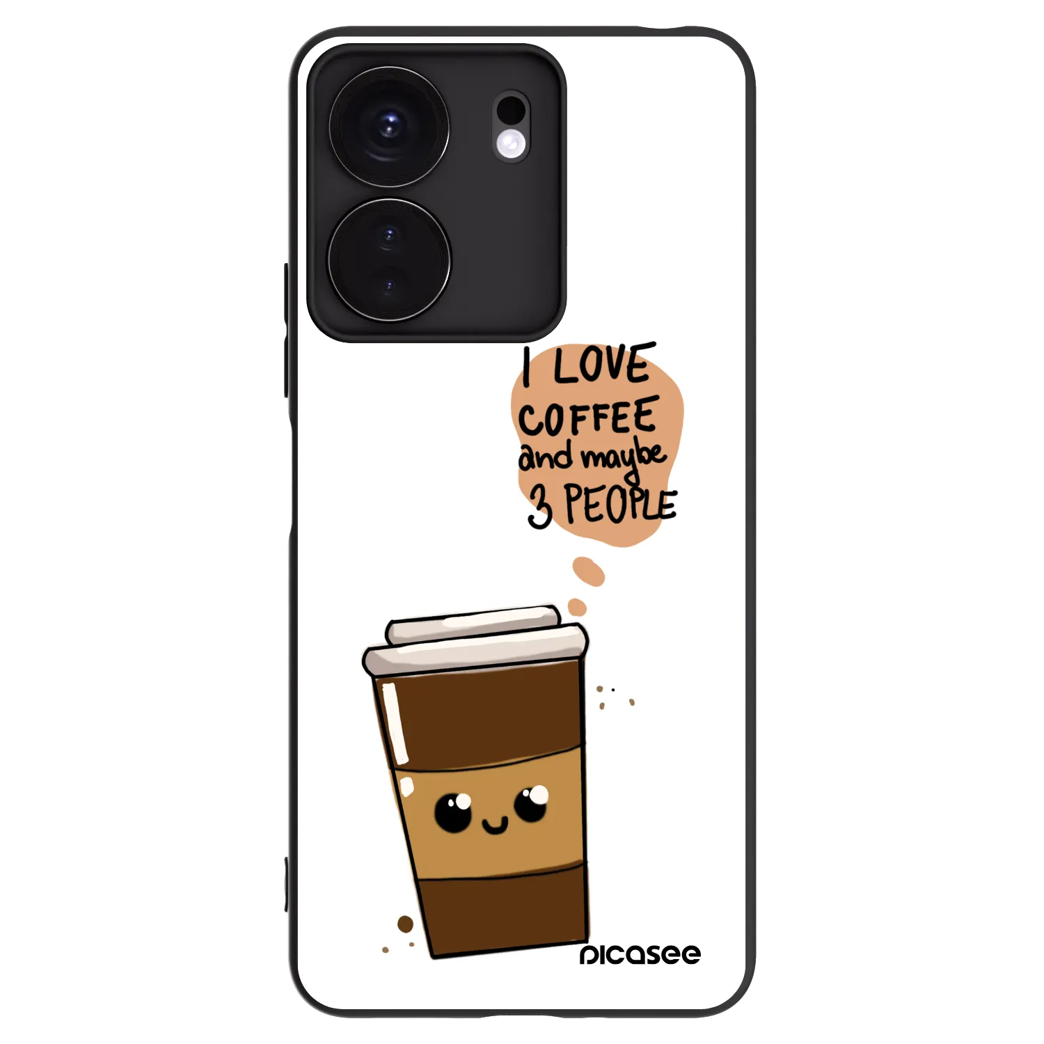 Picasee Xiaomi Redmi 13C 4G Hülle - Schwarzes Silikon - Cute coffee