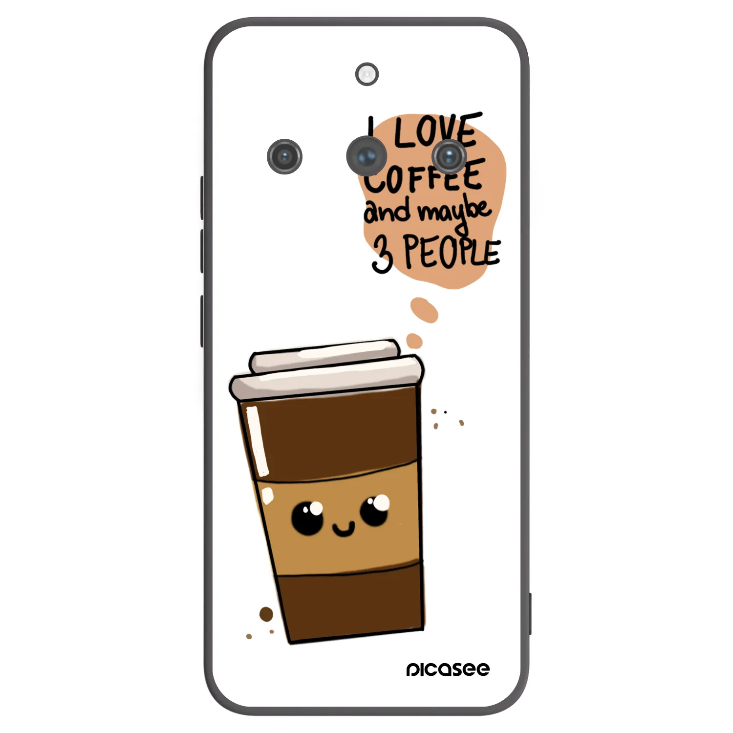 Picasee Realme 11 Pro+ Hülle - Schwarzes Silikon - Cute coffee