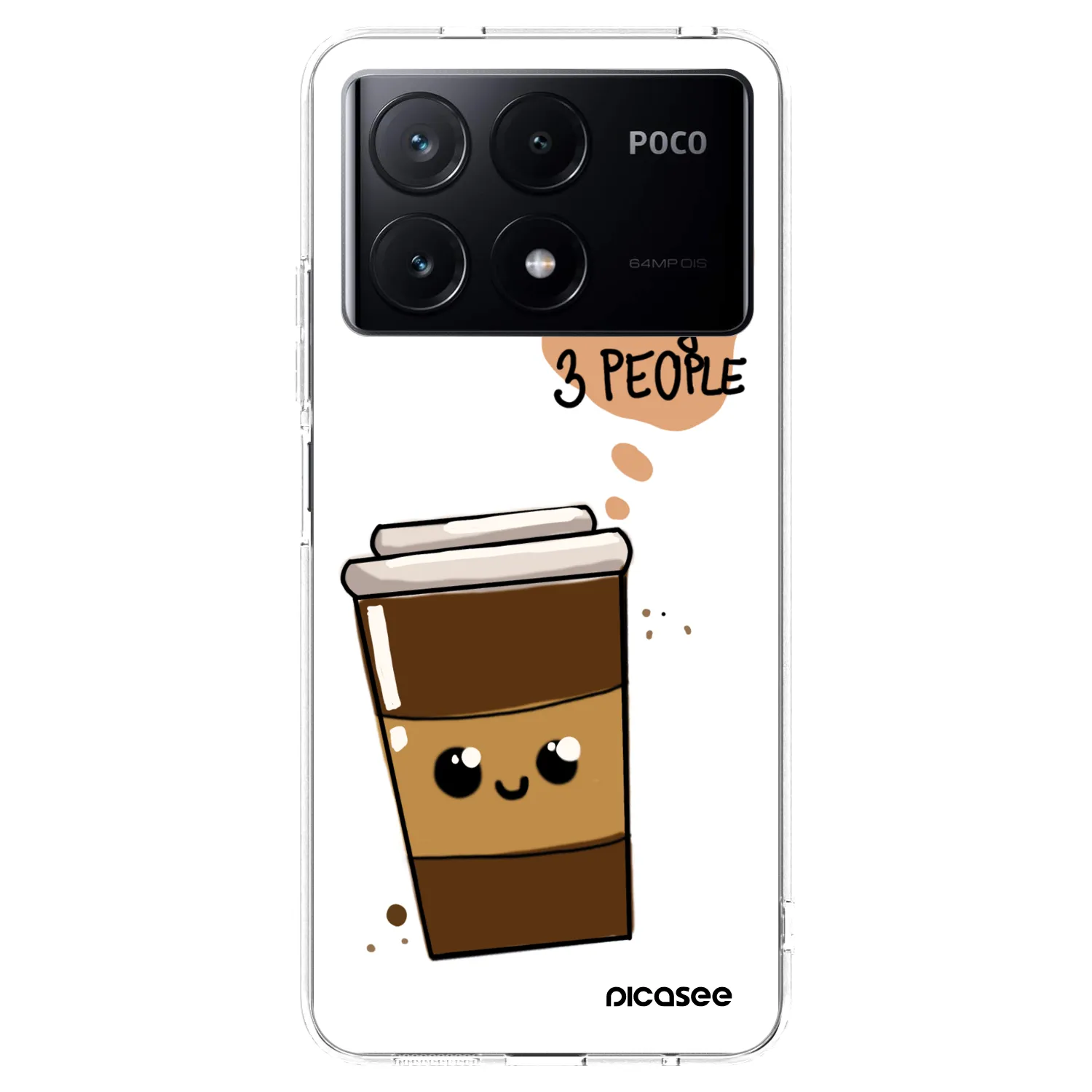 Picasee Xiaomi Poco X6 Pro Hülle - Transparentes Silikon - Cute coffee
