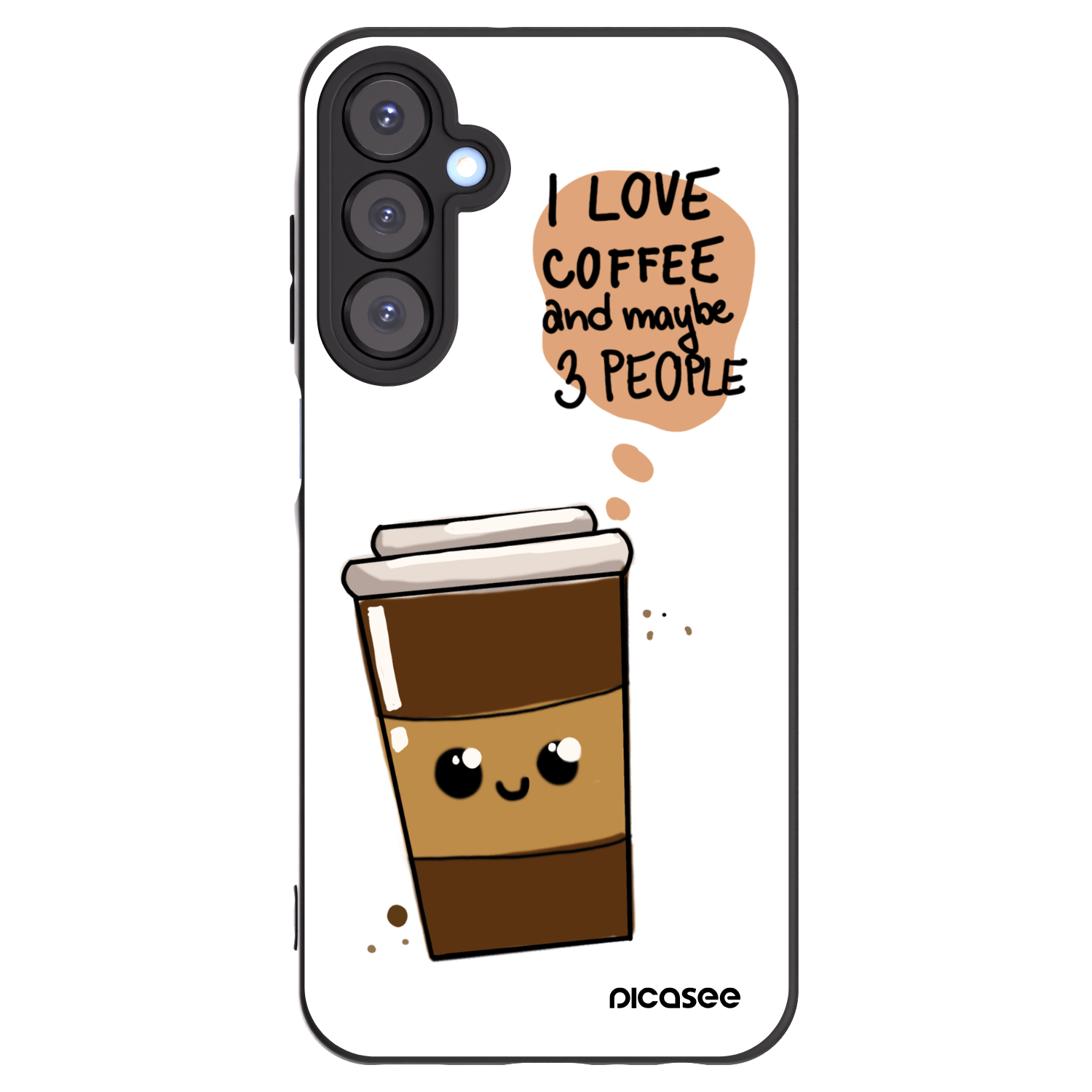 Picasee Samsung Galaxy A25 A256B 5G Hülle - Schwarzes Silikon - Cute coffee