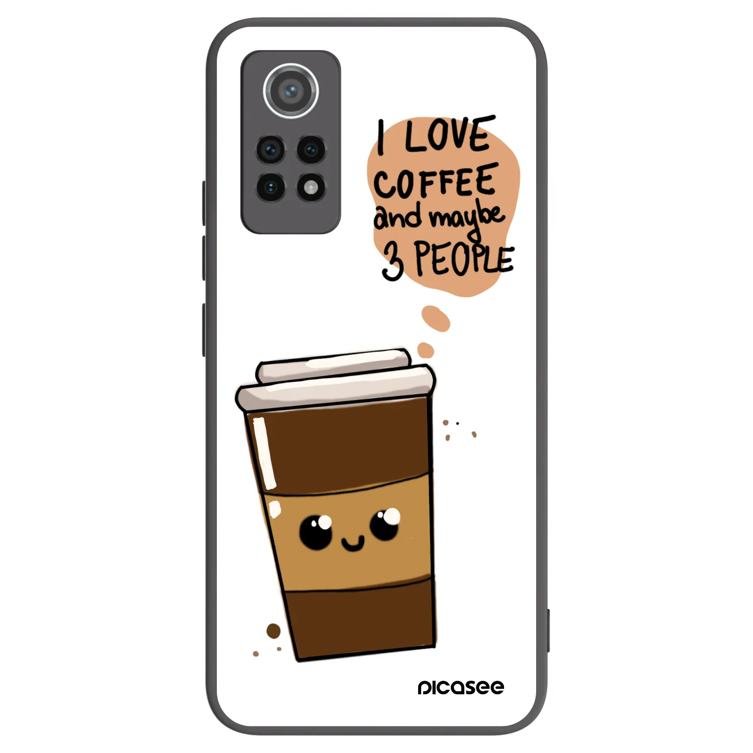 Picasee Xiaomi Redmi Note 12 Pro 4G Hülle - Schwarzes Silikon - Cute coffee