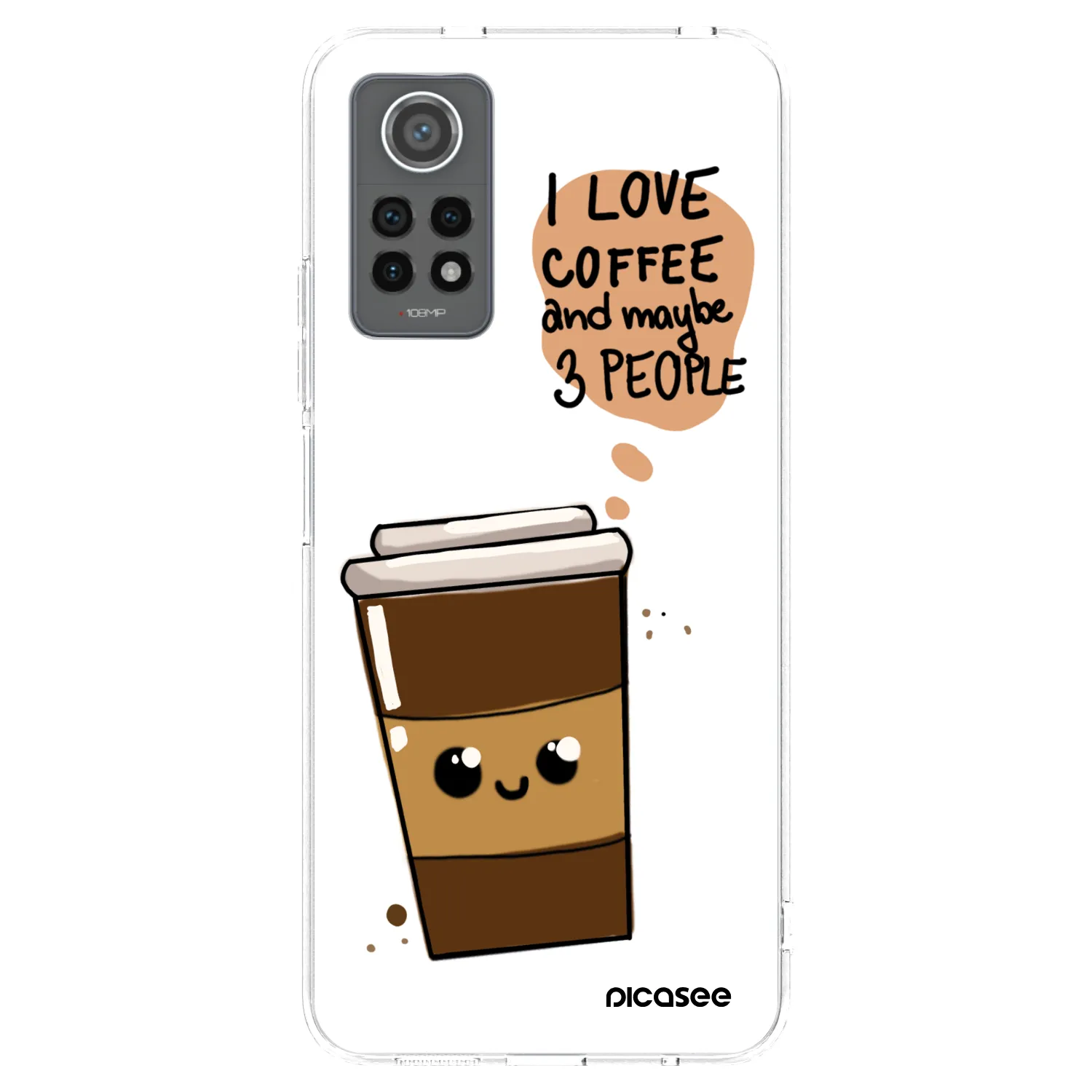 Picasee Xiaomi Redmi Note 12 Pro 4G Hülle - Transparentes Silikon - Cute coffee