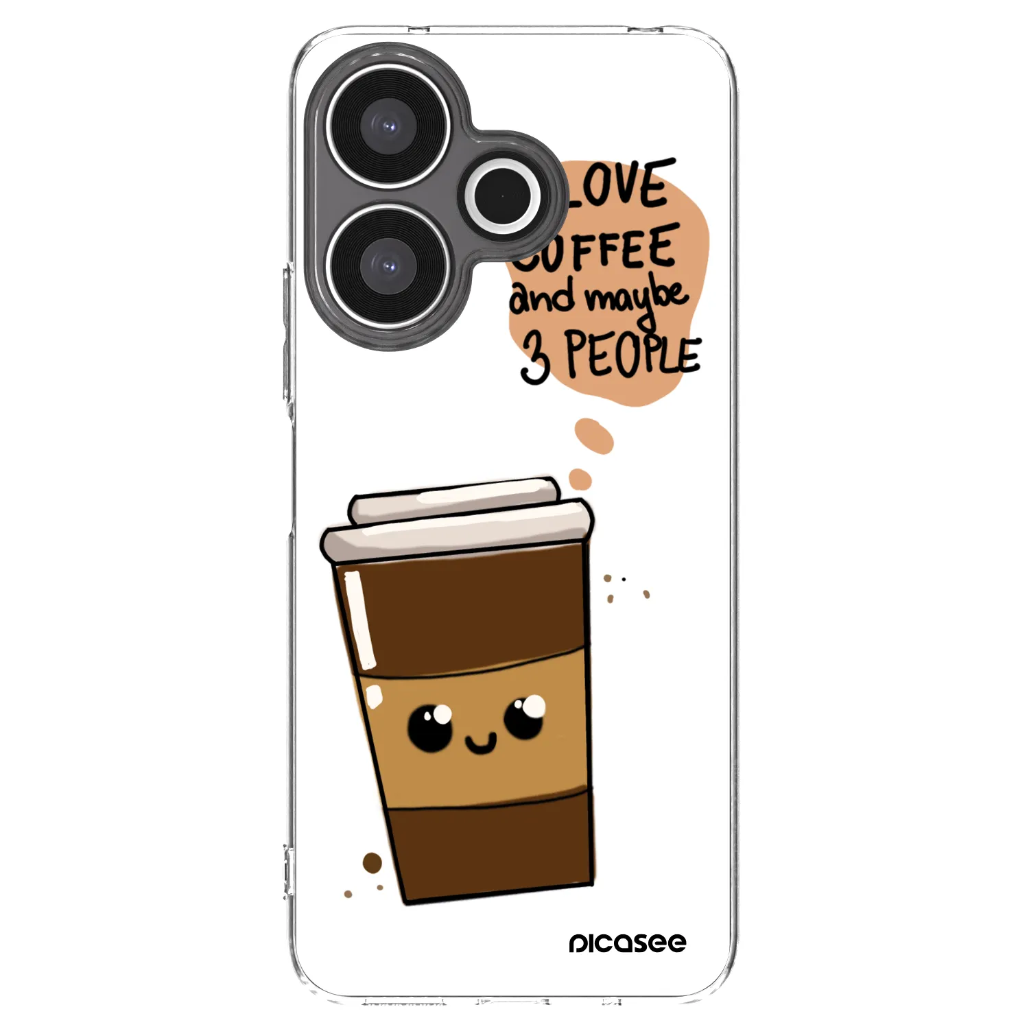 Picasee Xiaomi Redmi 13 4G Hülle - Transparentes Silikon - Cute coffee