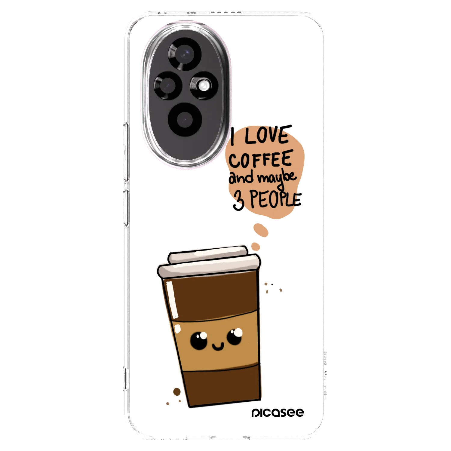 Picasee Honor 200 Pro 5G Hülle - Transparentes Silikon - Cute coffee