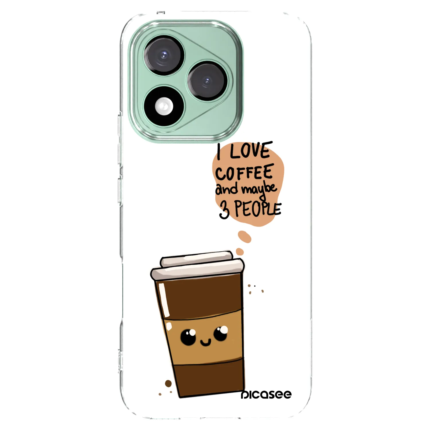 Picasee Honor 400 Lite 5G Hülle - Transparentes Silikon - Cute coffee