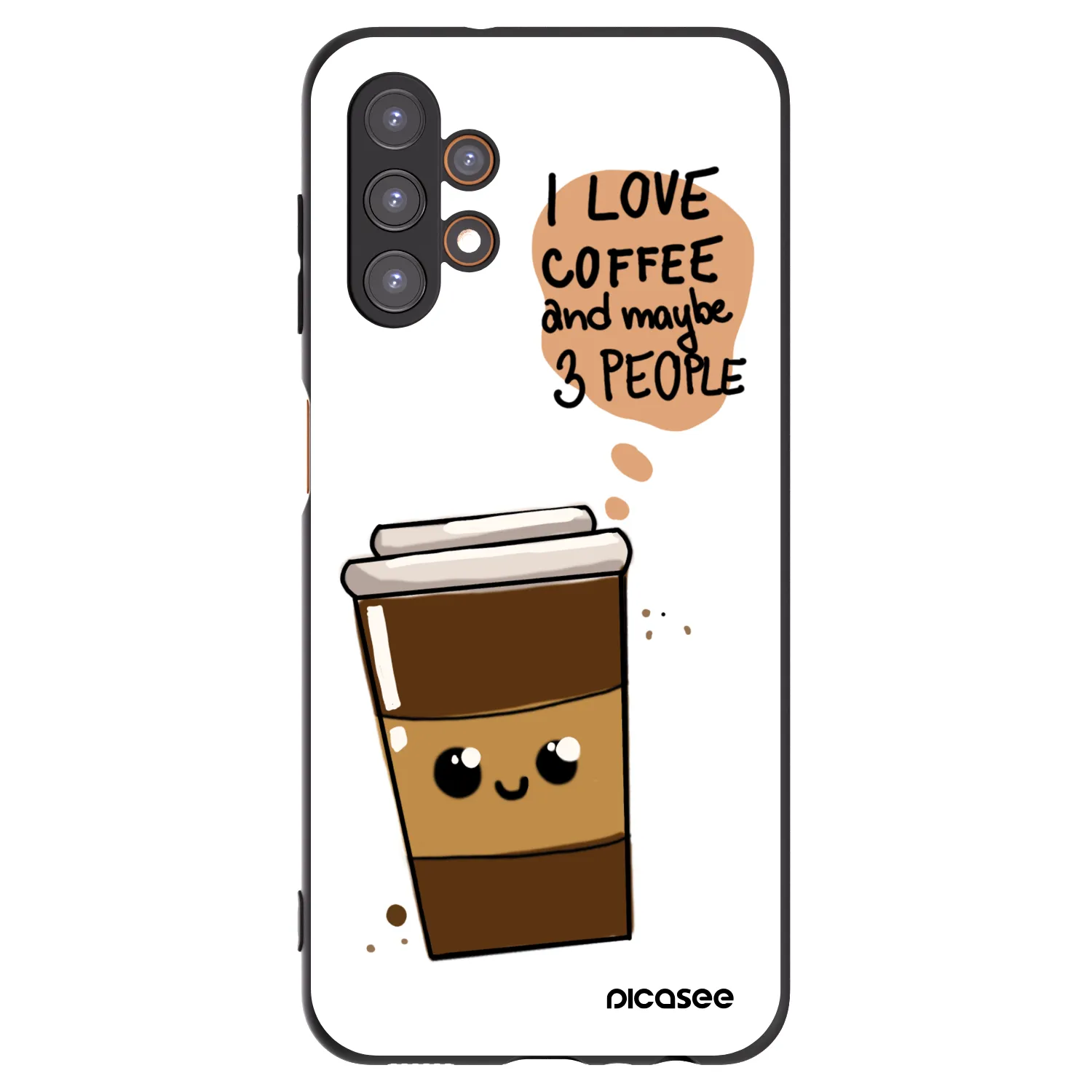 Picasee Samsung Galaxy A13 5G Hülle - Schwarzes Silikon - Cute coffee