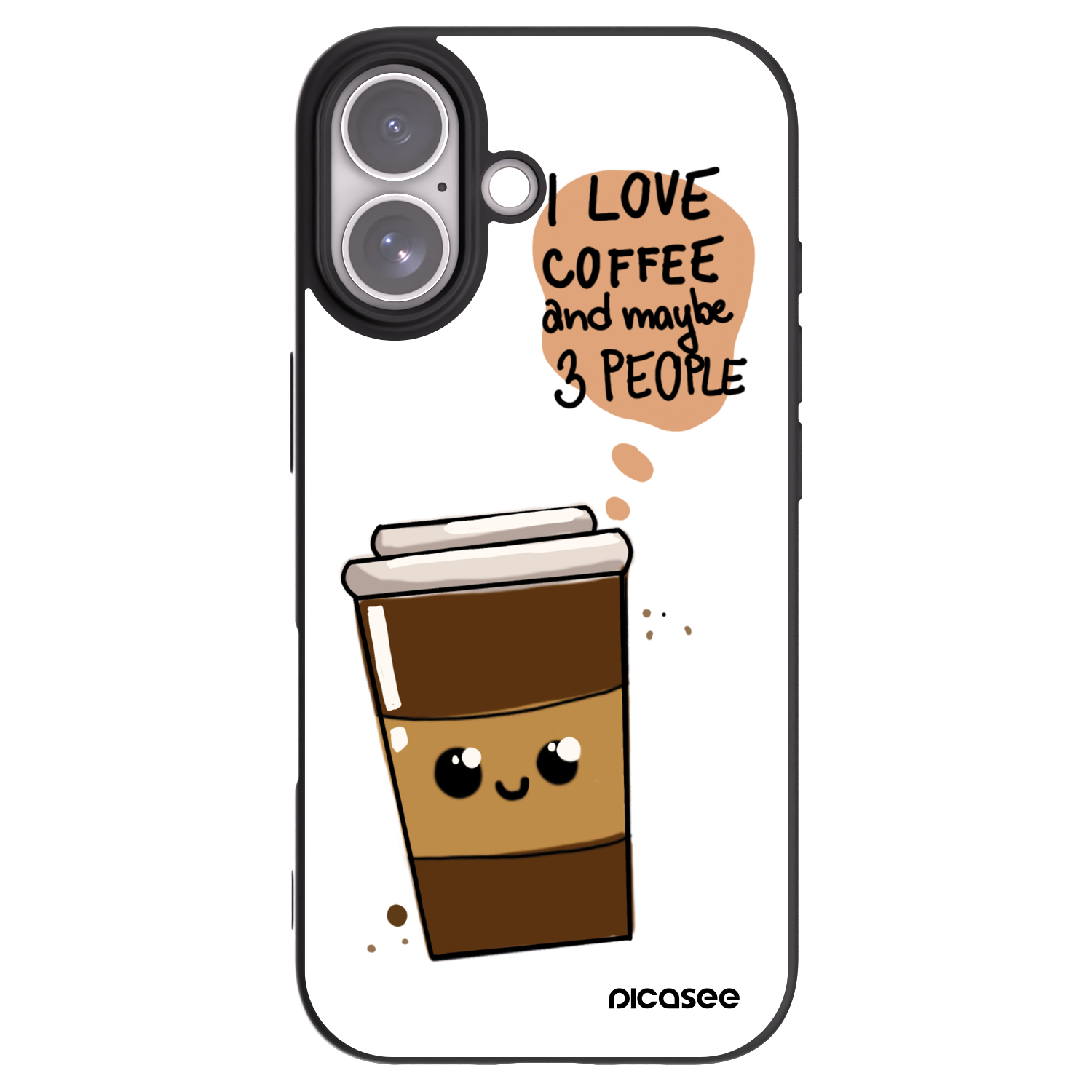Picasee Apple iPhone 17 Hülle - Schwarzes Silikon - Cute coffee