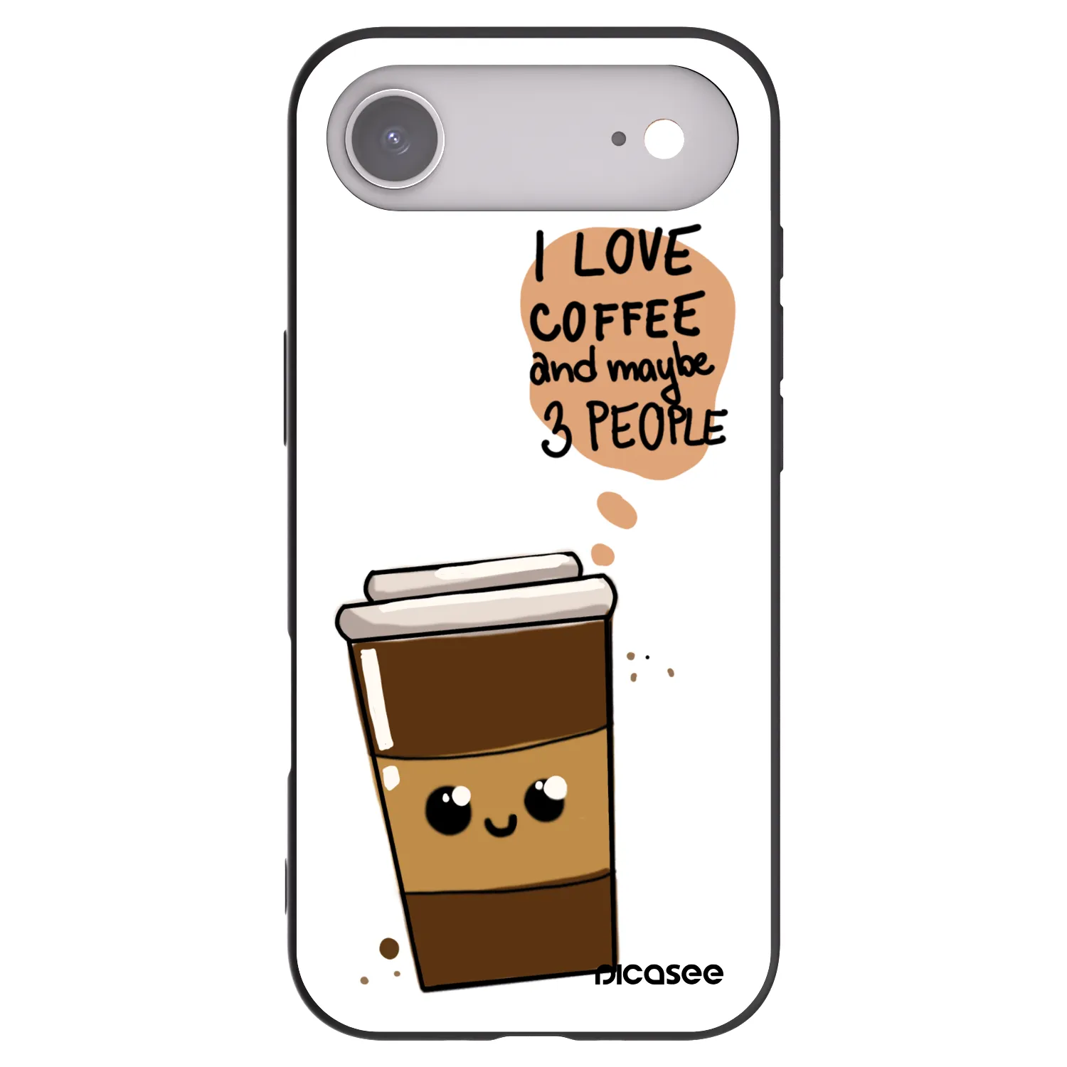 Picasee Apple iPhone Air Hülle - Schwarzes Silikon - Cute coffee