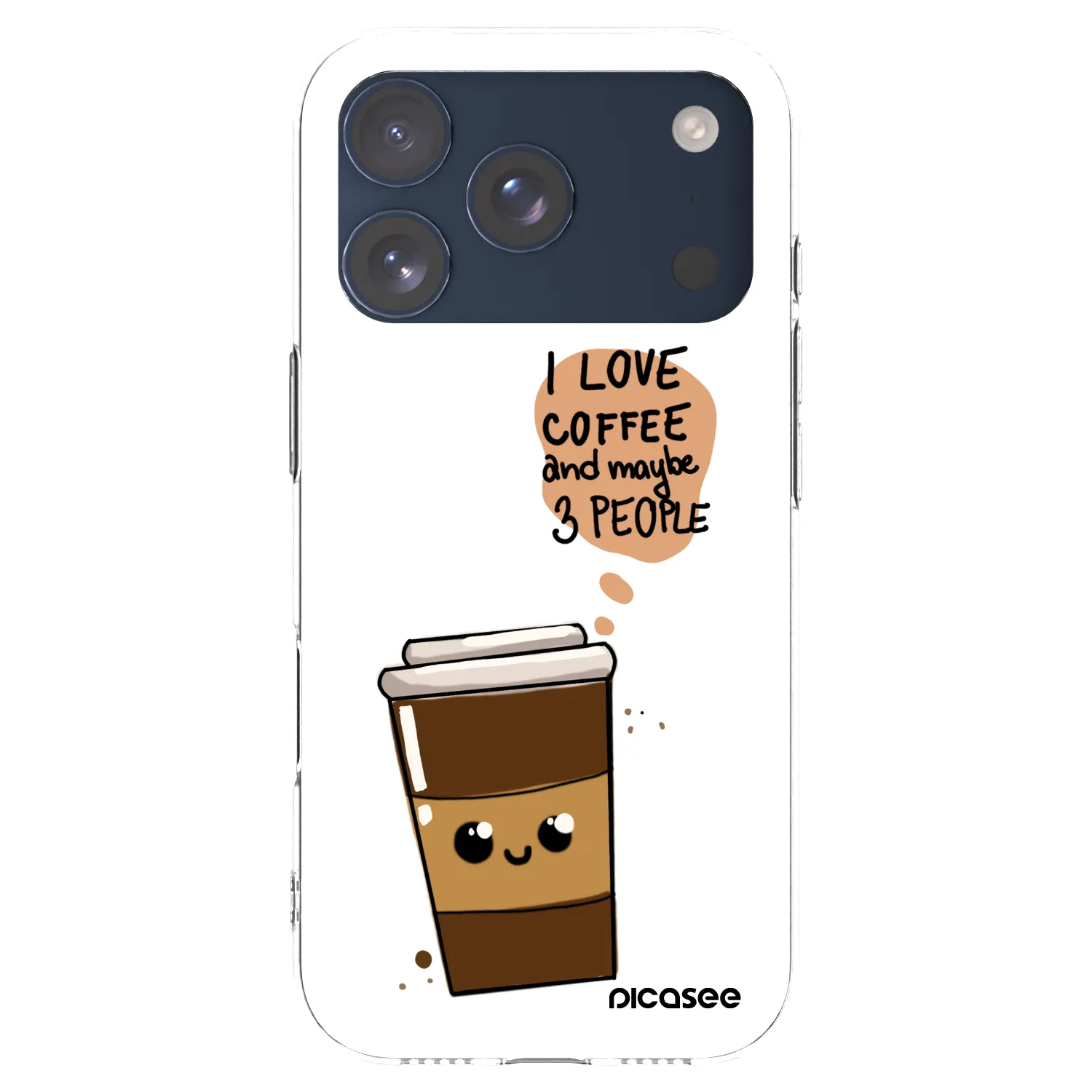Picasee Apple iPhone 17 Pro Hülle - Transparentes Silikon - Cute coffee