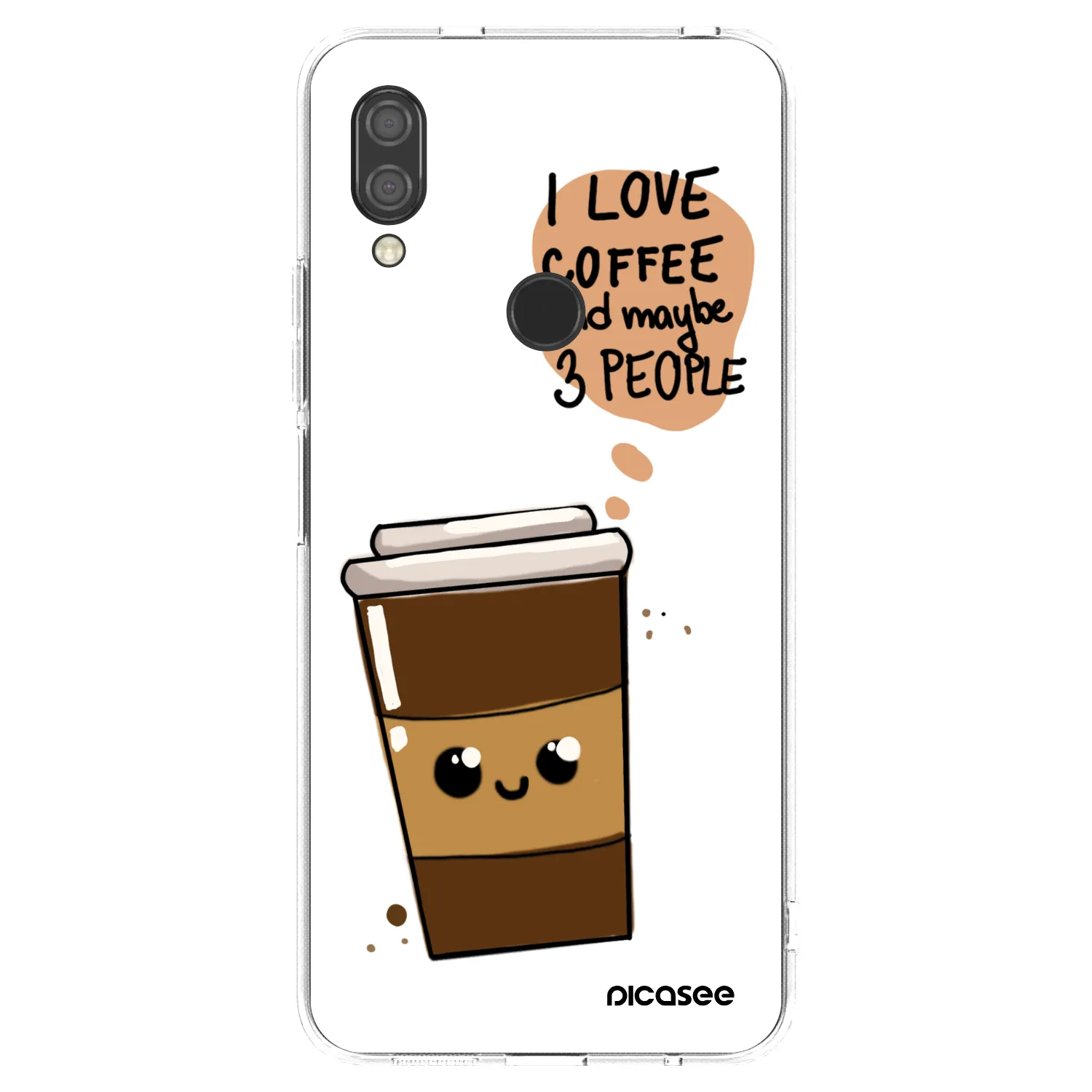 Picasee Xiaomi Redmi 7 Hülle - Transparentes Silikon - Cute coffee