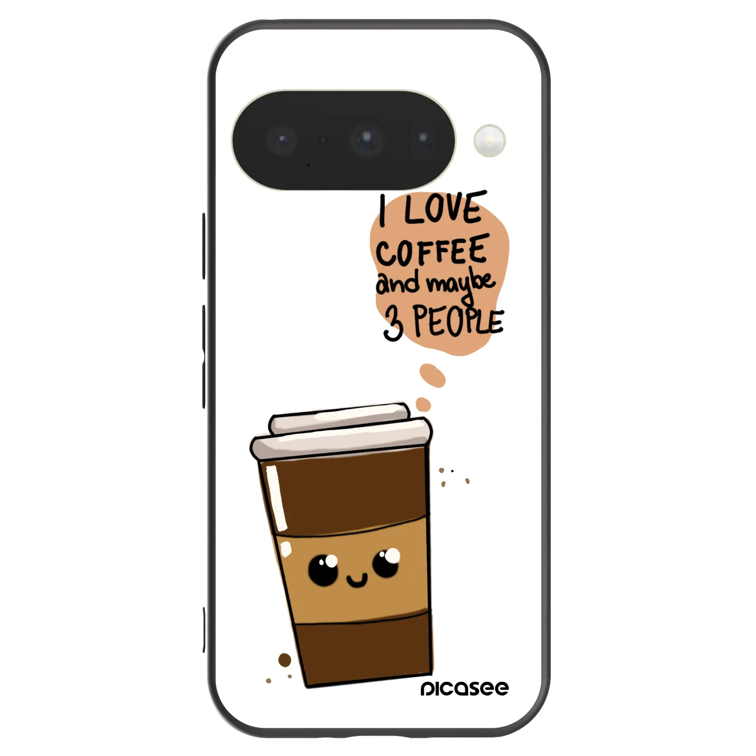 Picasee Google Pixel 10 Hülle - Schwarzes Silikon - Cute coffee