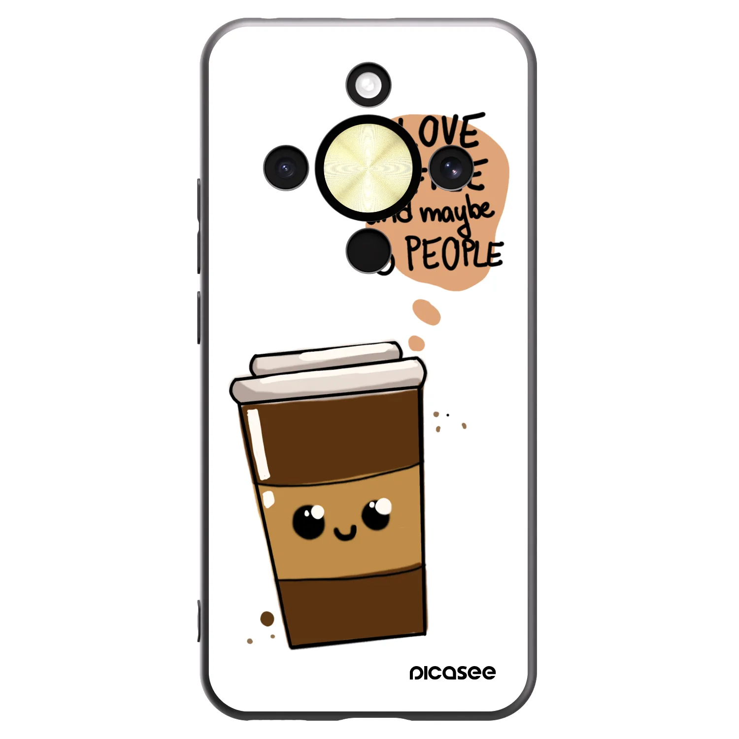Picasee Honor Magic8 Lite 5G Hülle - Schwarzes Silikon - Cute coffee