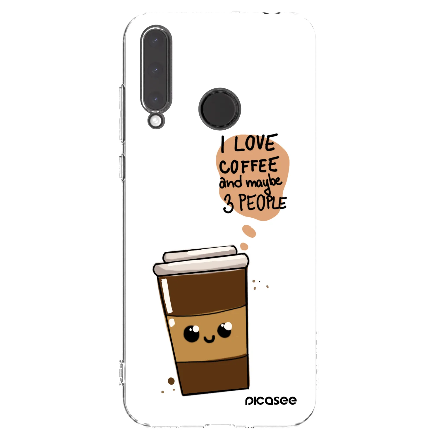 Picasee Honor 20 Lite Hülle - Transparentes Silikon - Cute coffee