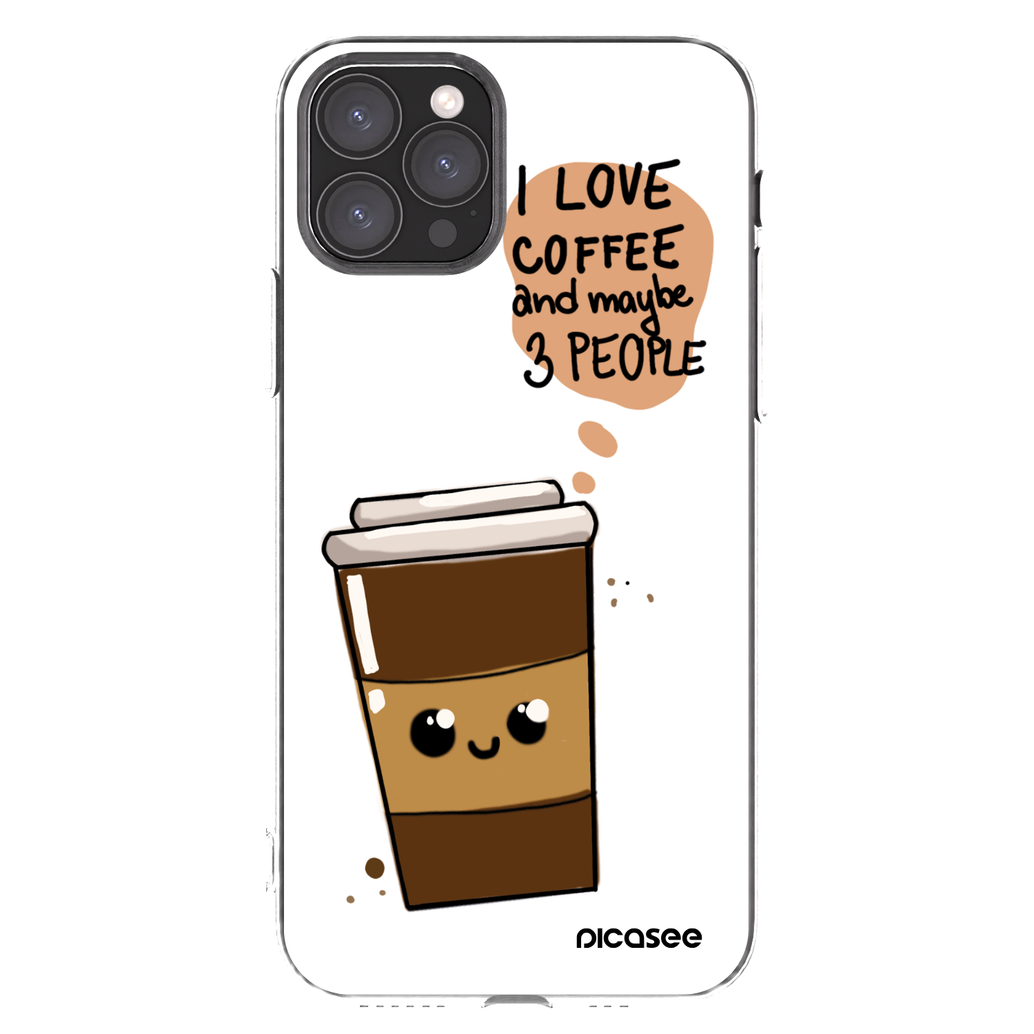 Picasee Apple iPhone 11 Pro Hülle - Transparentes Silikon - Cute coffee