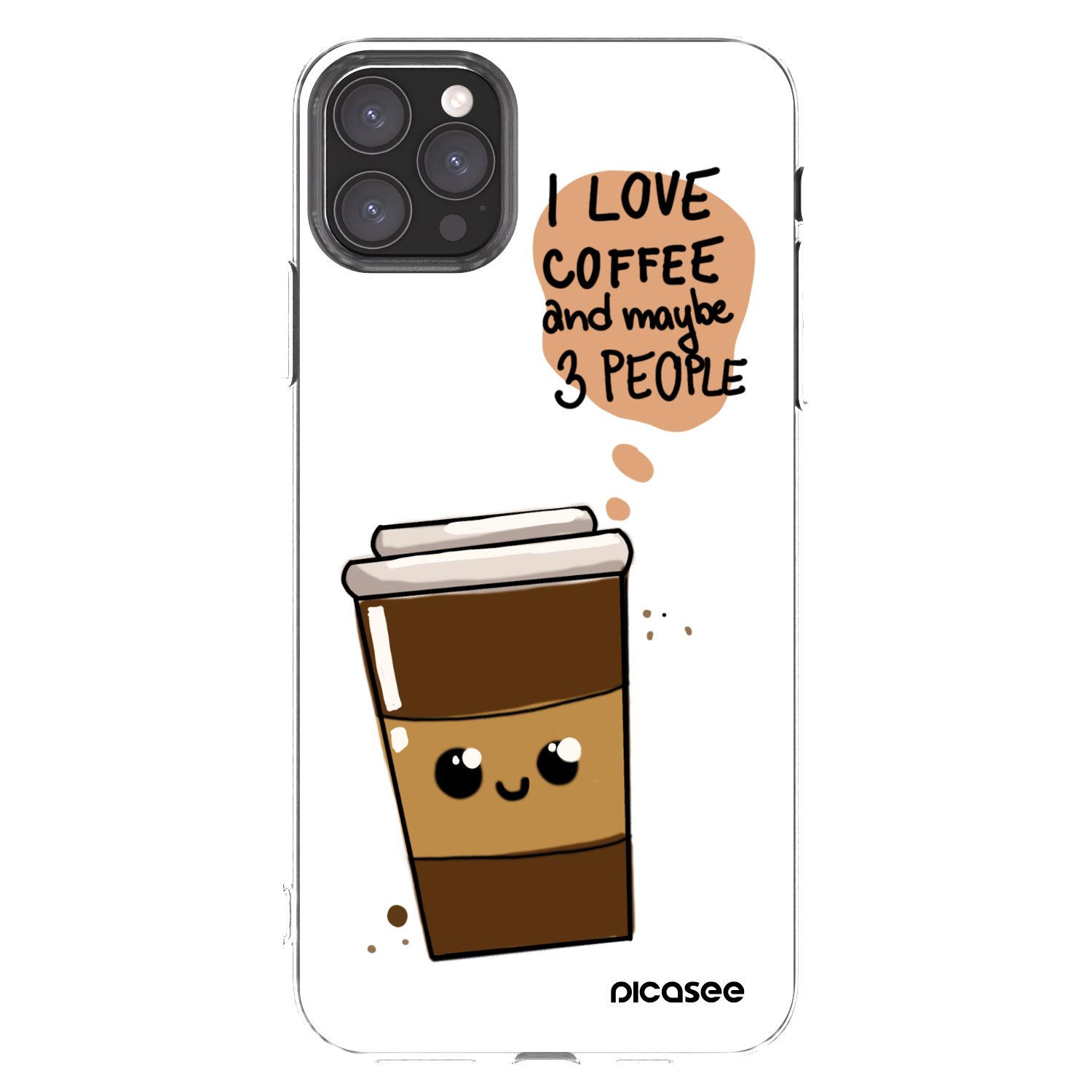 Picasee Apple iPhone 11 Pro Max Hülle - Transparentes Silikon - Cute coffee