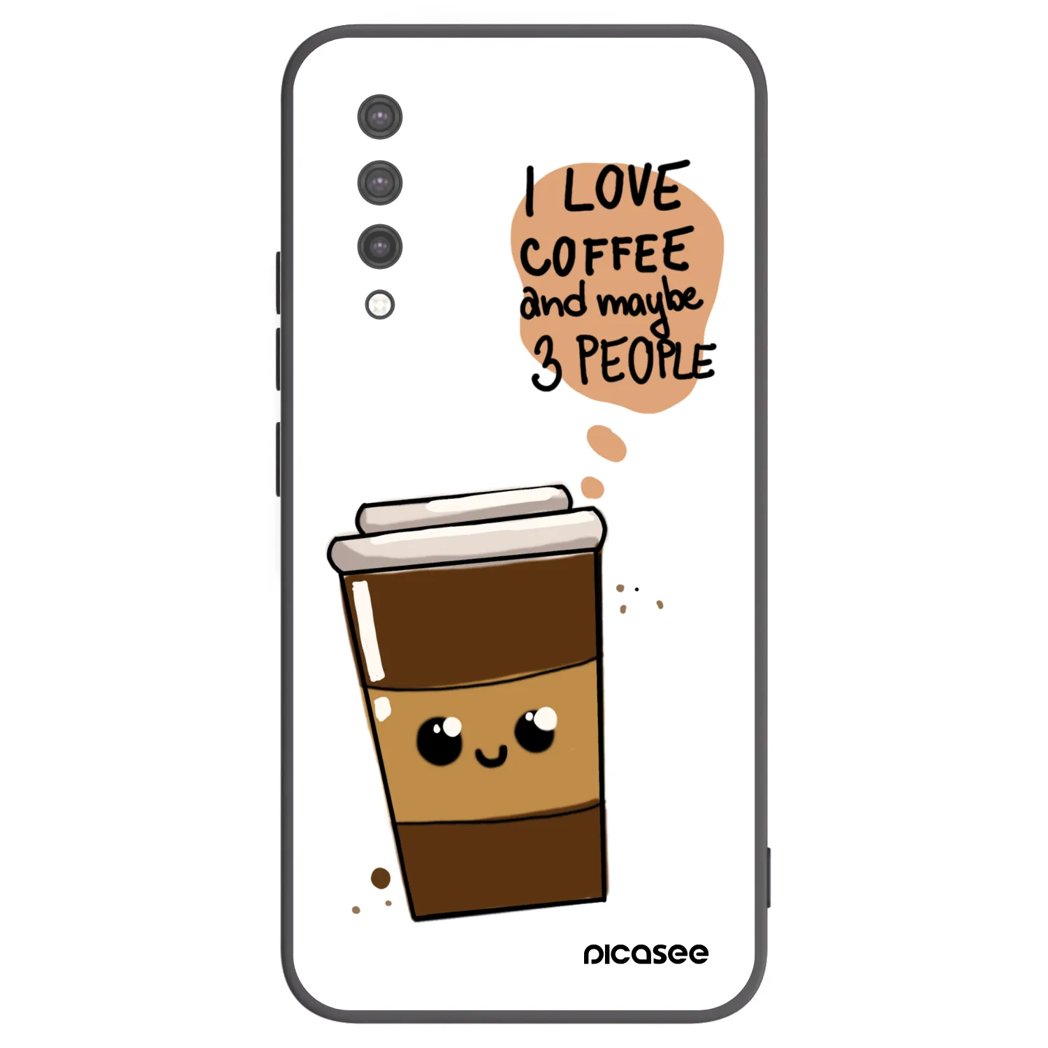 Picasee Xiaomi Mi 9 Lite Hülle - Schwarzes Silikon - Cute coffee