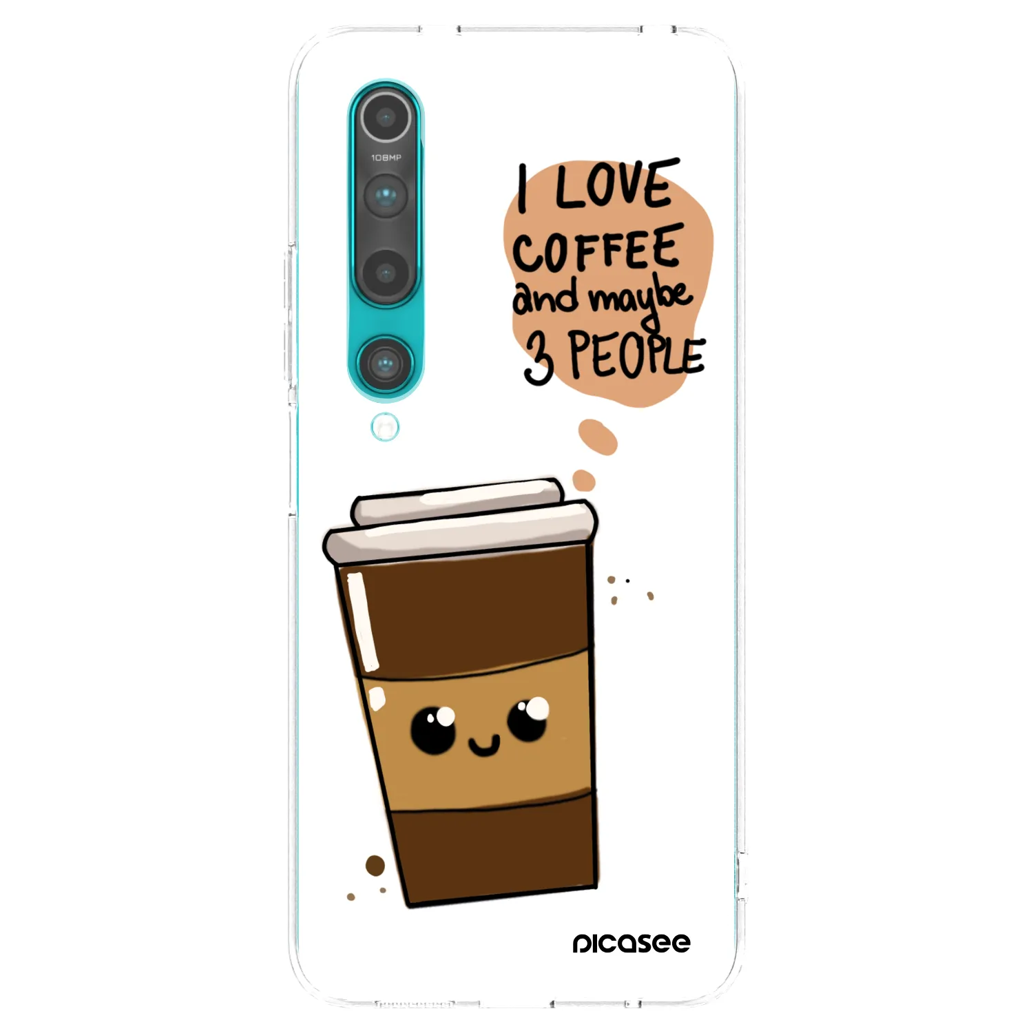 Picasee Xiaomi Mi 10 Hülle - Transparentes Silikon - Cute coffee