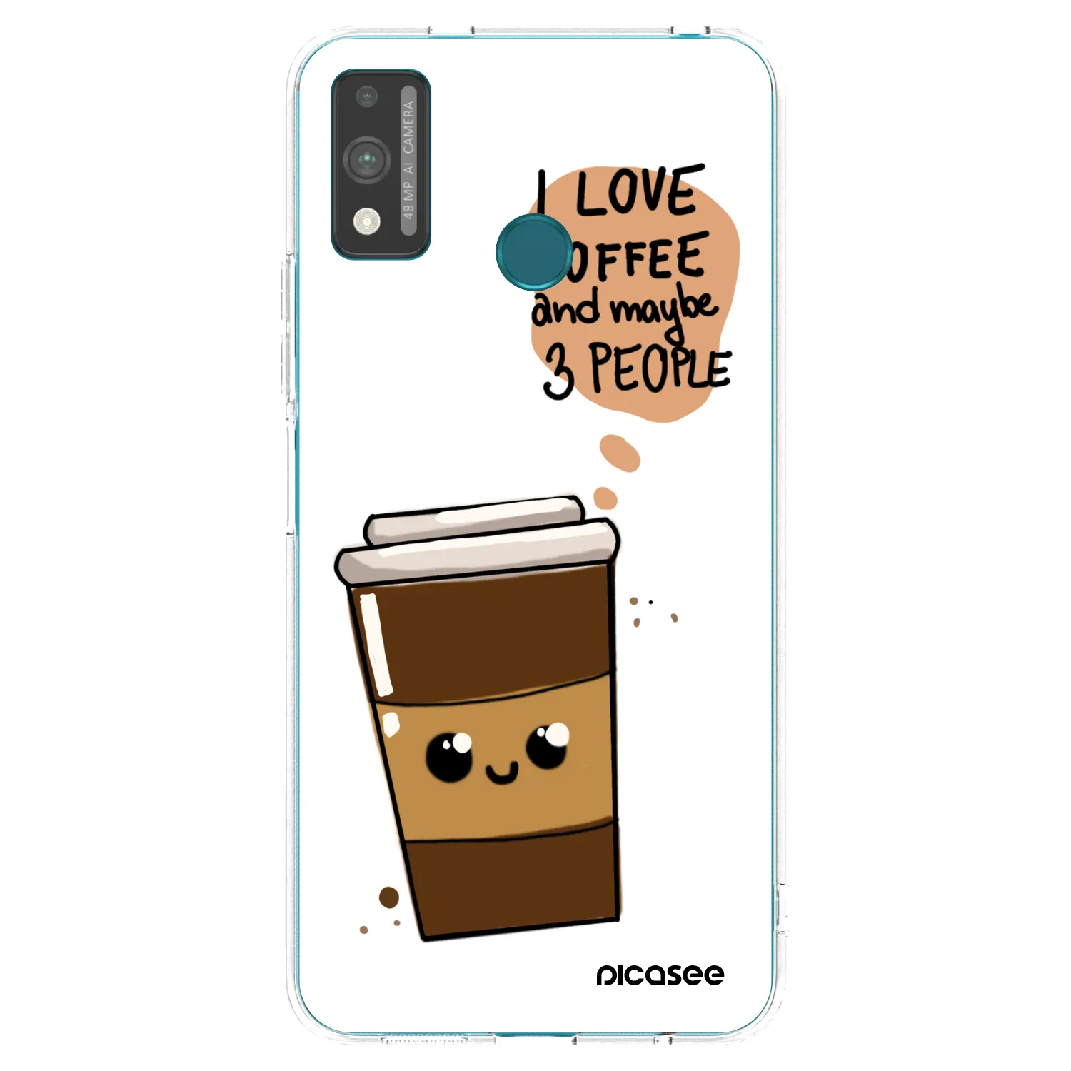 Picasee Honor 9X Lite Hülle - Transparentes Silikon - Cute coffee