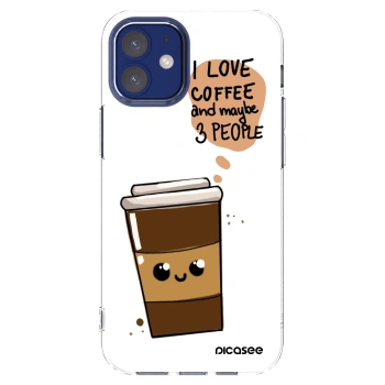 Picasee Apple iPhone 12 mini Hülle - Transparentes Silikon - Cute coffee
