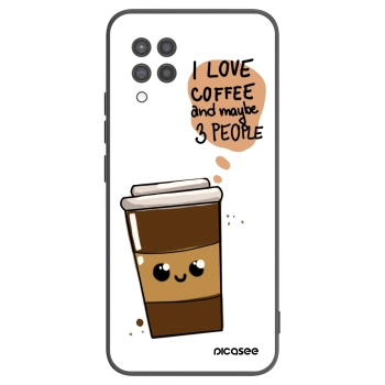 Picasee Samsung Galaxy A42 A426B Hülle - Schwarzes Silikon - Cute coffee