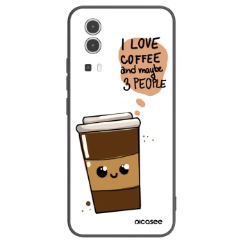Picasee Vivo Y72 5G Hülle - Schwarzes Silikon - Cute coffee