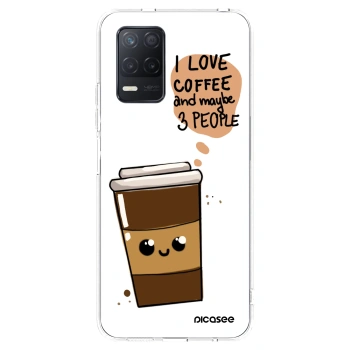 Picasee Realme 8 5G Hülle - Transparentes Silikon - Cute coffee