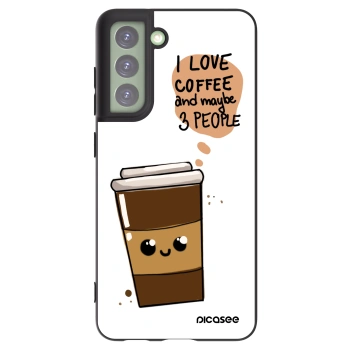 Picasee Samsung Galaxy S21 FE 5G Hülle - Schwarzes Silikon - Cute coffee