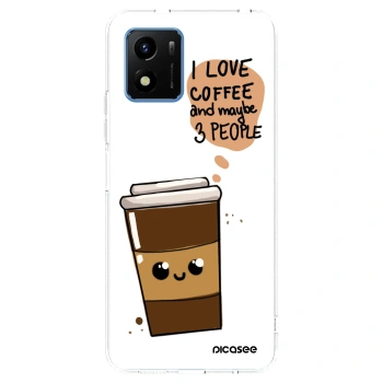 Picasee Vivo Y01 Hülle - Transparentes Silikon - Cute coffee