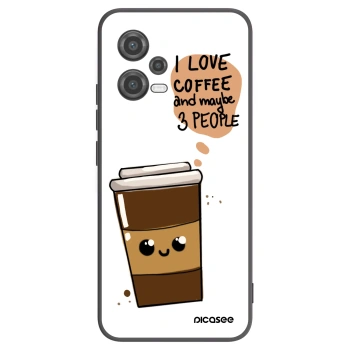 Picasee Xiaomi Poco X5 Hülle - Schwarzes Silikon - Cute coffee