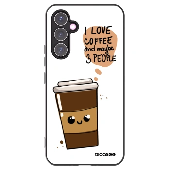 Picasee Samsung Galaxy A54 5G A546B Hülle - Schwarzes Silikon - Cute coffee