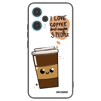 Picasee Xiaomi Poco F5 Hülle - Schwarzes Silikon - Cute coffee