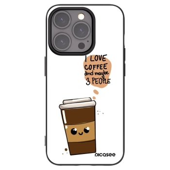 Picasee Apple iPhone 15 Pro Hülle - Schwarzes Silikon - Cute coffee