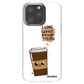 Picasee Apple iPhone 15 Pro Max Hülle - Transparentes Silikon - Cute coffee