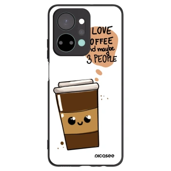Picasee Honor X7a Hülle - Schwarzes Silikon - Cute coffee
