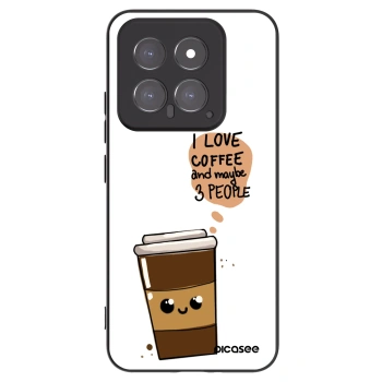 Picasee Xiaomi 14 Hülle - Schwarzes Silikon - Cute coffee