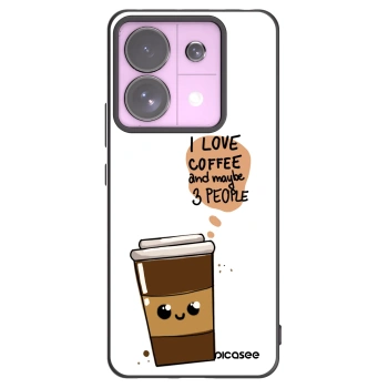 Picasee Xiaomi Redmi Note 13 Pro 5G Hülle - Schwarzes Silikon - Cute coffee
