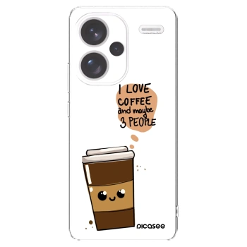 Picasee Xiaomi Redmi Note 13 Pro+ 5G Hülle - Transparentes Silikon - Cute coffee