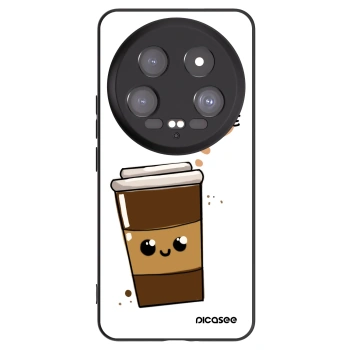 Picasee Xiaomi 14 Ultra Hülle - Schwarzes Silikon - Cute coffee