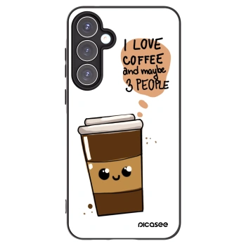 Picasee Samsung Galaxy A55 5G A556B Hülle - Schwarzes Silikon - Cute coffee