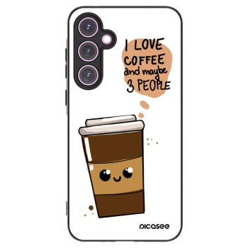 Picasee Samsung Galaxy A35 5G A356B Hülle - Schwarzes Silikon - Cute coffee