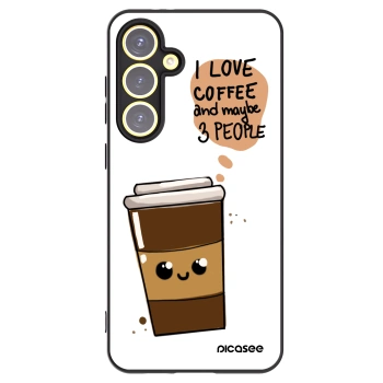 Picasee Samsung Galaxy S24 FE S721B Hülle - Schwarzes Silikon - Cute coffee