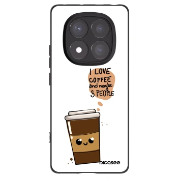 Picasee Xiaomi Redmi Note 14 Pro+ 5G Hülle - Schwarzes Silikon - Cute coffee