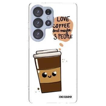 Picasee Samsung Galaxy S25 Ultra 5G Hülle - Transparentes Silikon - Cute coffee