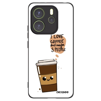Picasee Xiaomi Redmi Note 14 4G Hülle - Schwarzes Silikon - Cute coffee